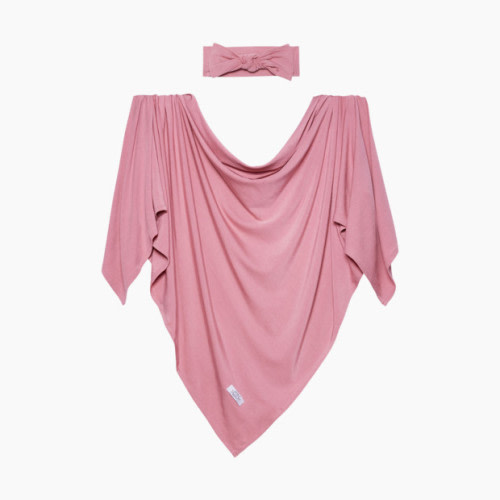 Swaddle Headband Set - Dusty Rose Pink