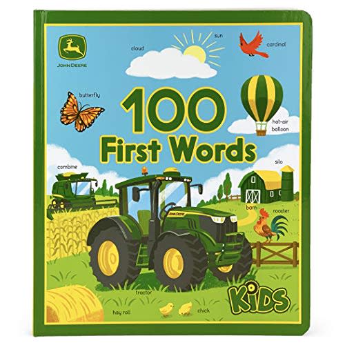 John Deere 100 First Words: More Than 100 Words to Spark Curious Young Toddler Minds About Farm, Construction and More! (John Deere Kids)