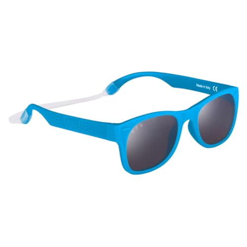 ROSHAMBO Unbreakable Square Sunglasses - Italian Made Polarized - BPA Free with Strap + Accessories - USA Assembled