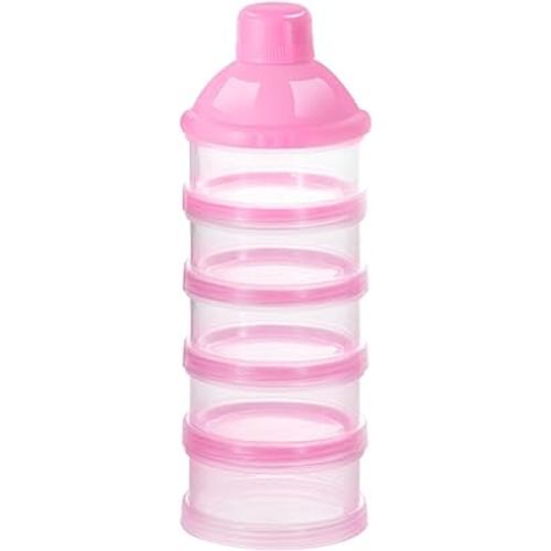 Accmor Formula Dispenser On The Go, 5 Compartments Stackable Formula Container for Travel, Baby Milk Powder Kids Snack Container, BPA Free