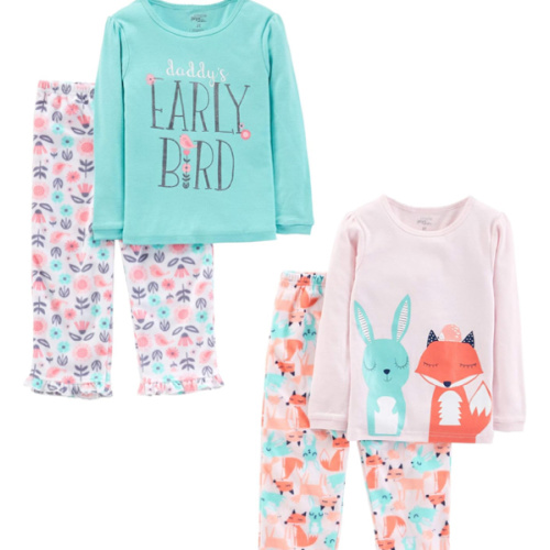 Simple Joys by Carter's Girls' 4-piece Polyester Pajamas