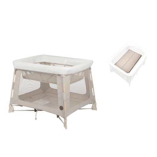Swift Play Yard with Extra Mattress Pad in Classic Oat – Maxi-Cosi