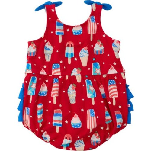 Baby/Toddler Knit Tie Shoulder Bubble Romper, 12-18M