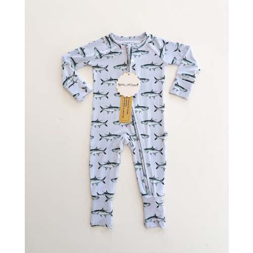 Tarpon & Redfish Zippy Sleepers with Fold Over Cuffs (0/3M-12/18M) – Brittany Hartt Designs