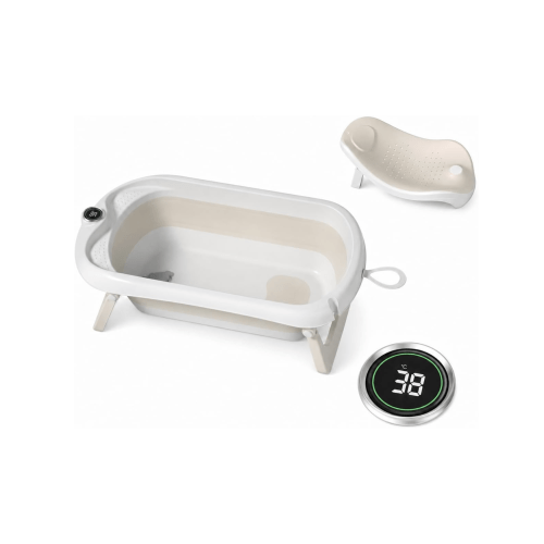 Baby Bathtub With Non-Slip Seat & Thermometer