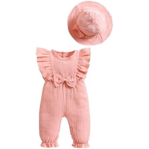 QITUDATEY New Born Clothes Baby Girls Romper Long Sleeve Footless Bodysuit One Piece Jumpsuit Newborn Sets for Birthday