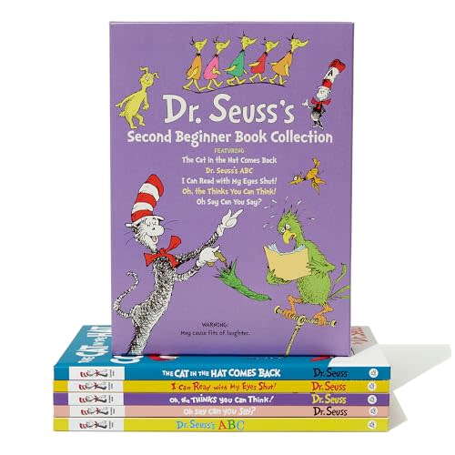 Dr. Seuss's Second Beginner Book Boxed Set Collection: The Cat in the Hat Comes Back; Dr. Seuss's ABC; I Can Read with My Eyes Shut!; Oh, the Thinks ... Think!; Oh Say Can You Say? (Beginner Books)