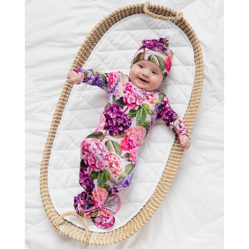 Outta Your Rangea Knotted Gown & Beanie Set