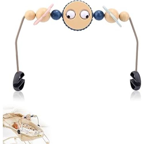 Adjustable Bouncer Toy Bar for BabyBjörn, Interactive Googly Eyes Toy for Bouncer Baby Car Seat Accessories, Easy to Install & Disassemble