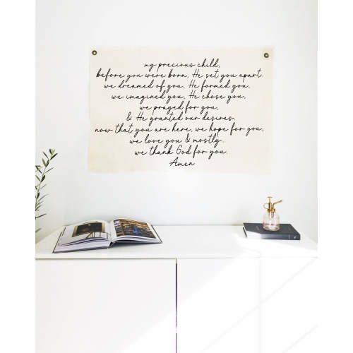 My Precious Child Prayer Canvas Flag – OUR HOUSE ABOVE