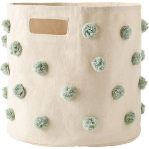 Pompom Canvas Bin