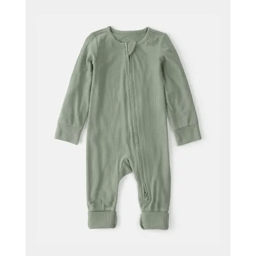 Baby 2-Way Zip PurelySoft Sleep & Play Pajama - Green | Carter's