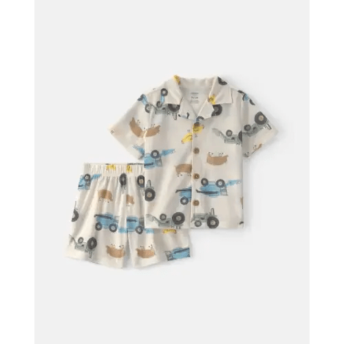Toddler Boy 2-Piece Farm Short-Sleeve Pajama Set | Carter's