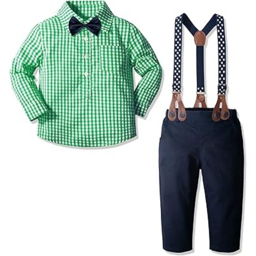 Yilaku Toddler Boy Dress Clothes Boy’s Formal Suit with Vest+Shirt+Pants Sets Kids Gentleman Outfits 2-7 Years