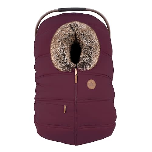 PETIT COULOU Car Seat Cover for Baby - Winter & 3 Seasons - Extra Warm and Cozy with Patented Structural Frame