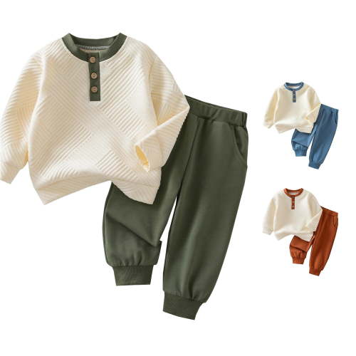 XIYON Boys Clothes Toddler Sweatsuits Fall Winter Outfits Sweatshirt and Jogger Pants 2Pcs Set Cozy Comfort Long Sleeves Clothing Set