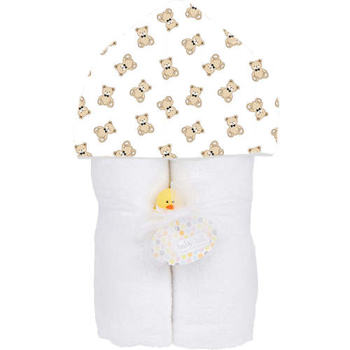 Deluxe Hooded Towel - Bowtie Teddy