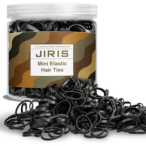 Black 1000pcs Mini Hair Rubber Bands, Soft & Durable Plastic Elastic Hair Ties for Little Girls, Stretch Ponytail Ties for Kids Hairstyles and Braids