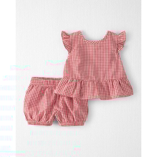 Baby Girl 2-Piece Top & Short Set Made with Organic Cotton - 12 M Little Planet | Carter's
