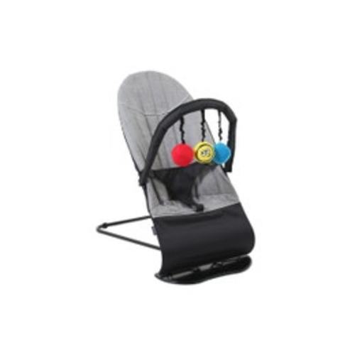 Veebee Minder Mesh Baby Bouncer Rocker 3-Position Recline Harness/Toy Bar Grey