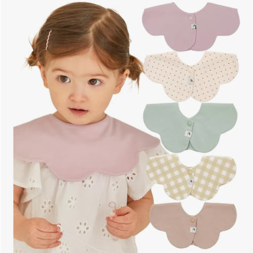 Konny Baby Bibs Set, 360 ​​° Rotate, Soft and Absorbent Bandana Drooling for Boys Girls baby Essentials
