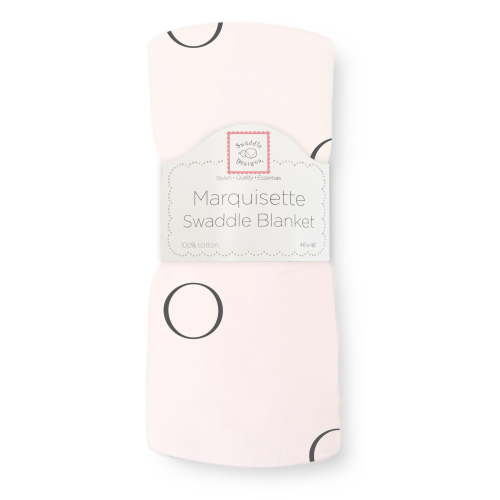 Marquisette Swaddle Blanket - Ring, Soft Pink