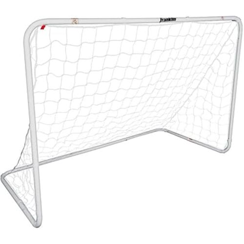 Franklin Sports Competition Soccer Goals - Backyard Portable Steel Soccer Goals - Adult + Youth Soccer Goal with Net + Ground Stakes Included - Multiple Sizes + Colors