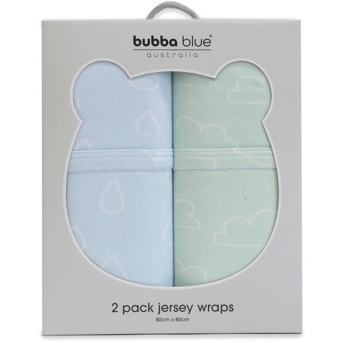 Bubba Blue Nordic Jersey Wraps 2 Pack - Sky/Avocado