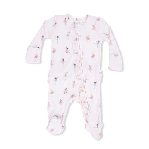 Petite Ballet - 2 Way Ruffle Front Zipper Footie