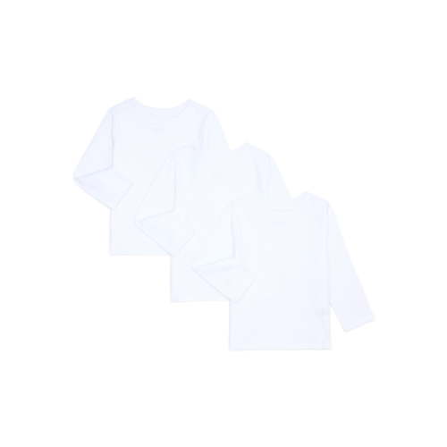 Garanimals Baby Boys Solid Tee with Long Sleeves, 3-Pack, Sizes 0M-24M