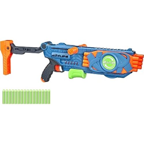 Nerf Elite 2.0 Flipshots Flip-16 Blaster with 16 Dart Barrels That Flip to Double Your Firepower, 16-Dart Capacity, 16 Elite Darts