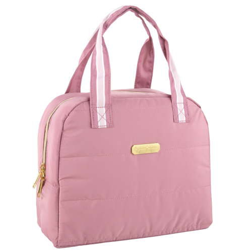Jessica Simpson Women's Insulated Reusable Cooler Lunch Bag Tote for Work, Travel, Commute, Recreation, Beach and Picnic in Blush Pink