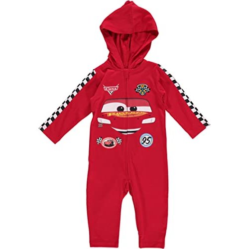 Disney Pixar Cars Tow Mater Lightning McQueen Zip Up Cosplay Coverall Newborn to Little Kid