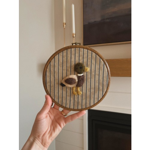 Hand Felted Mallard Duck - Nursery Decor, Baby Room, Toddler Room, Kids Room, Baby Shower Gift, Wall Decor, Heirloom