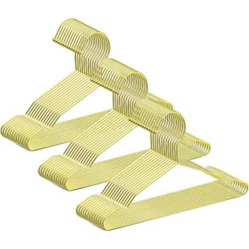 Jetec 36 Pcs 12 Inch Gold Kids Hangers Metal Children's Closet Clothes Hangers for Space Saving, Hanging Coats, Pants & Clothes (Gold)