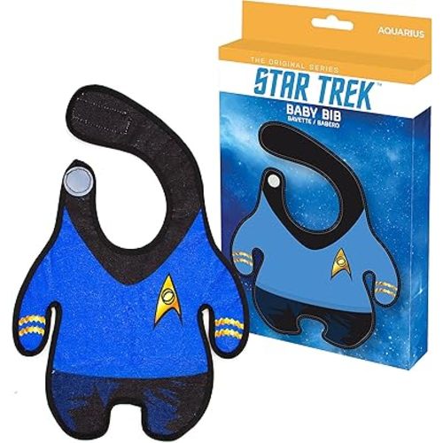 GAMAGO Star Trek Baby Bib for Feeding, Drooling & Teething - Cute Terry Cloth Cover for Newborn Baby Boys & Girls - Officially Licensed Star Trek Merchandise & Collectibles - 6+ Months Old - Unisex