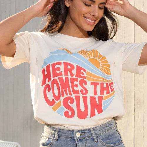 Here Comes the Sun Nursing T-shirt – Giftifymama