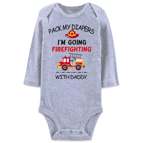SunFocus Baby Boys Girls Cotton Romper Newborn Funny Saying Bodysuit Long Sleeve Infant Neutral Jumpsuit 0-12 Months