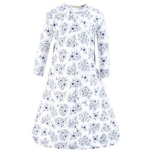 Hudson Baby Infant Girl Long Sleeve Cotton Jersey Sleeping Bag, Sack, Blanket, Blue Toile
