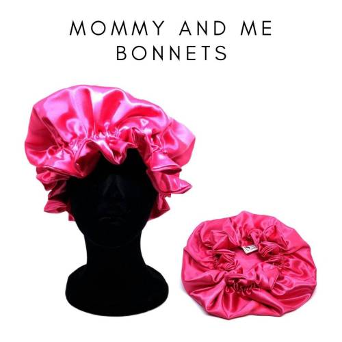 Mommy and Me Satin Bonnet Set: Matching Sleep Caps