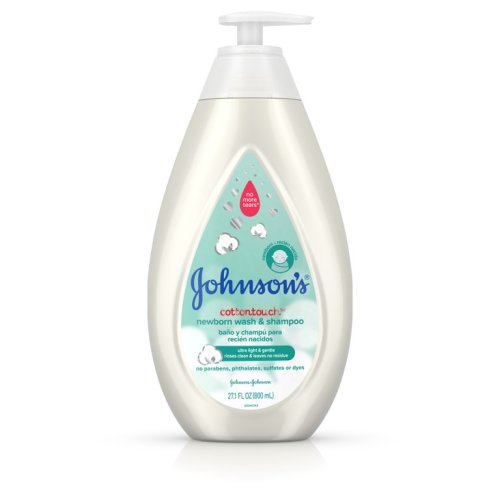 Johnson's CottonTouch Newborn Baby Wash & Shampoo, 27.1 fl. oz