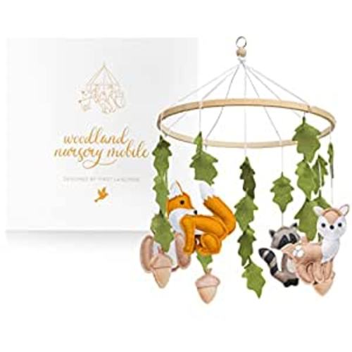 Amazon.com : Woodland Baby Mobile for Crib by First Landings - Baby Nursery Mobiles - Woodland Nursery Decor Theme - Gender Neutral Baby Stuff - Animals Forest Nursery Decor Baby Mobile - Woodland Baby Stuff : Baby