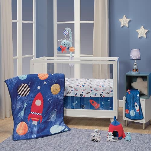 Lambs & Ivy Little Space Galaxy 3-Pc Infant Nursery Baby Crib Bedding Set