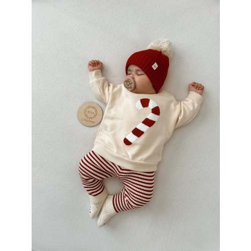 Candy Cane Chenille Pullover, 6-12M
