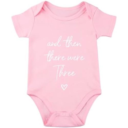And Then There Were Three Bodysuit for Baby Pregnancy Announcement Bodysuit for Grandparents Unisex Infant