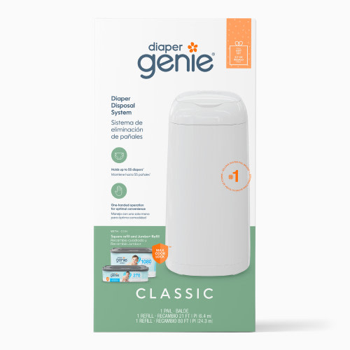 Diaper Genie Classic Diaper Pail Gift Set - White