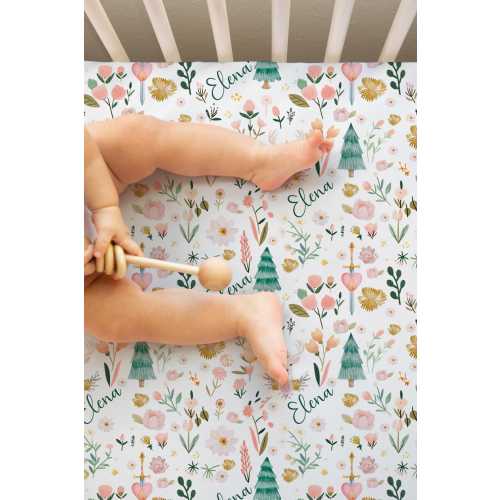 Personalized Throne of Glass Crib Sheet | Fireheart Fantasy Nursery Bedding