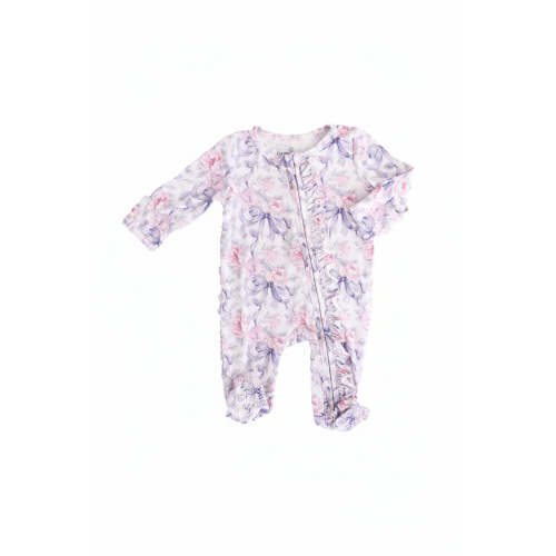 Leighton's Lavender Ruffle Zipper Footie | Caden Lane