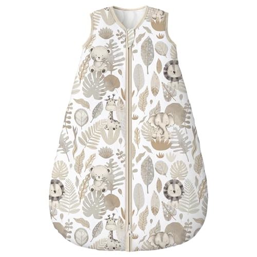 Yoofoss Baby Sleep Sack 0-6 Months, 1.5 Tog Baby Wearable Blanket with 2-Way Zipper, 100% Cotton Organic Fabric Winter Infant Sleeping Sack, Warm Soft Comfy