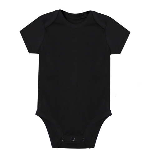 Huanglei Unisex Baby Solid Baby Bodysuit Romper Blank For 0 24 Months Boys Girls ,0-3 Months ,Black